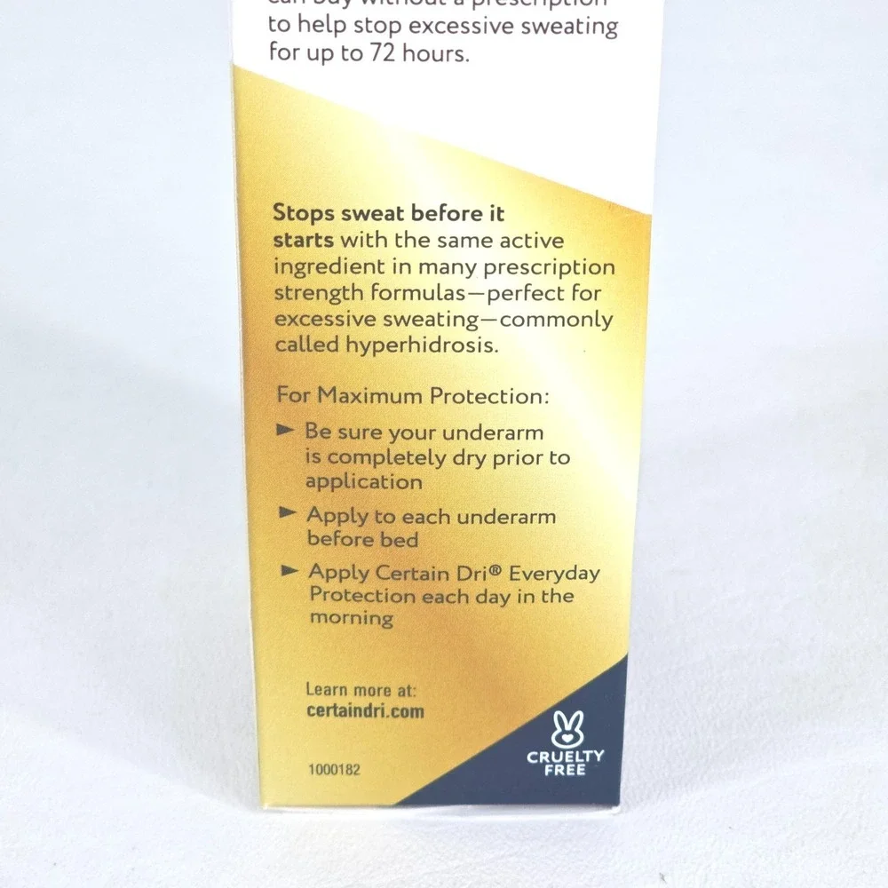2 Pk Certain Dri Clinical Strength Roll On Antiperspirant 1.2oz‎ Hyperhidrosis